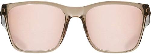 Costa Del Mar Womens Panga Square Sunglasses, Shiny Taupe Crystal/Copper Silver Mirrored Polarized 580G, 56 Mm