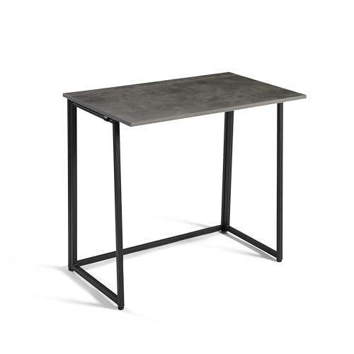 DUPI Escritorio Plegable Utility 80x50x72 cm – Mesa de Ordenador Gris para Estudio u Oficina en Casa, Escritorio Multifuncional con Estructura Metálica Moderna