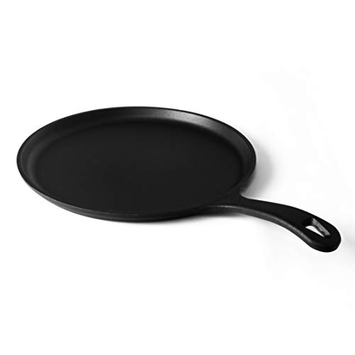 Commercial CHEF 10.5-Inch Cast Iron Round Griddle Pre-Seasoned CHFL911