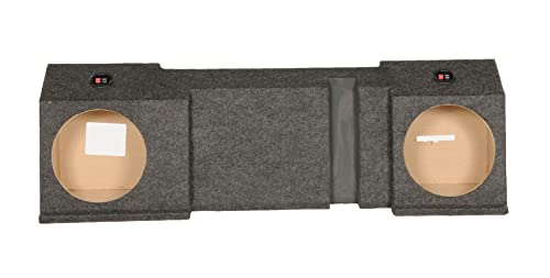 Rockville REC5 Dual 10' Sub Box Sealed Enclosure, High-Grade 5/8' MDF, Spring-Loaded Terminals, Custom Fit for Chevy Avalanche/Cadillac Escalade SUV 2001-2016
