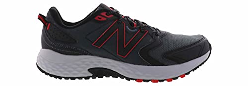 New Balance Men's 410 V7 Running Shoe, Ocean Grey/Black/Velocity Red, 12 X-Wide
