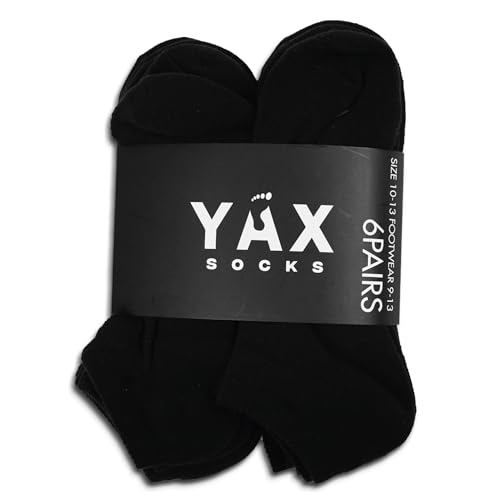 Image of Women's Athletic Socks, Pack of 6, Made with Combed Cotton - Size 9-11