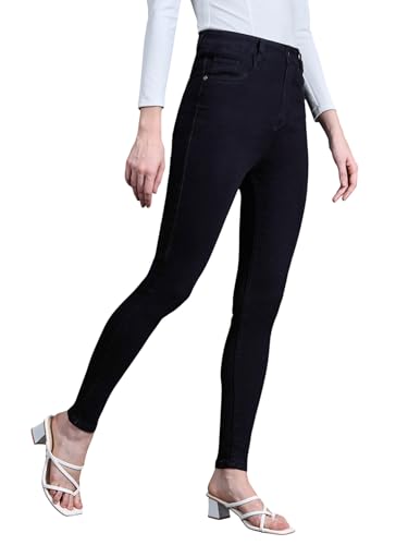 Image of Miss Chase Women's Skinny Fit High Rise Regular Length Denim Stretchable Jeans