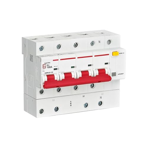 Disjoncteur micro-fuite tétrapolaire CDB6LEI-125 4P 80A courbe D