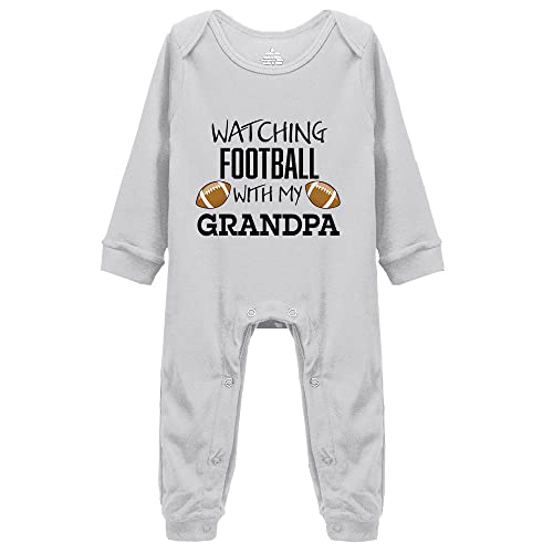 Watching Football with My Grandpa Gift Baby Boy or Baby Girl Bodysuit Baby Onesie 0-24Months