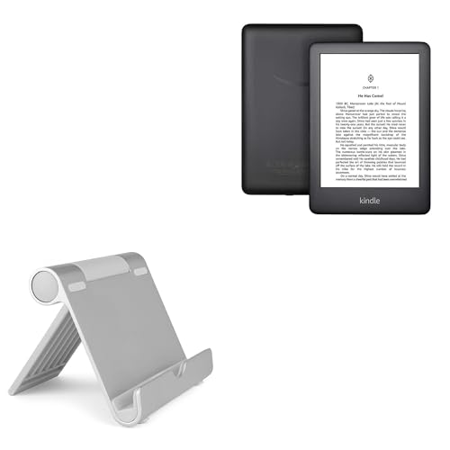 BoxWave Stand and Mount Compatible with Amazon Kindle (10th Gen 2019) - VersaView Aluminum Stand, Portable, Multi Angle Viewing Sturdy