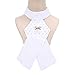 HERCHR Horse Riding Stock Tie, Women Dressage Equestrian Pre Tied Cotton Necktie Collar Women's Ready-Tied Competition Neck Tie Horse Riding Equipment, Easy On/Off, White
