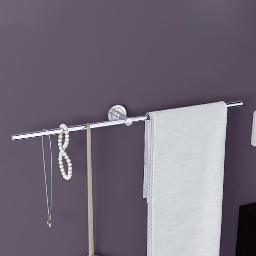 Image of Plantex Stainless Steel Bathroom Towel Bar /Dual Towel Rod /Towel Hanger for Wash Basin /Bathroom Accessories (24-inch) Chrome