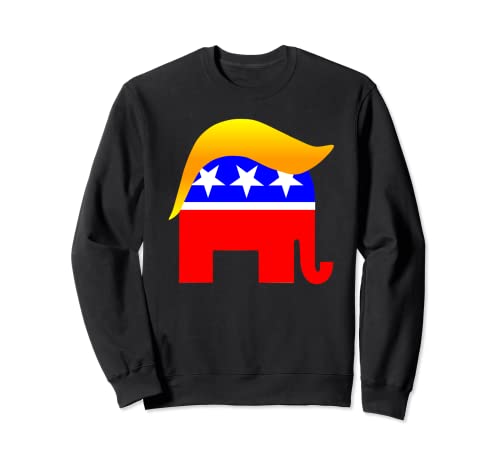 Partido Republicano Elefante Donald Trump Cabello 2020 Elección Sudadera