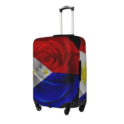 Travel Luggage Cover Rose Philippines Flag Fashion Washable Baggage Suitcase Protector Fit For Luggage X-Large2