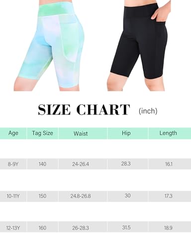 MEEYI 2 peças de shorts de vôlei para meninas, jovens motociclistas, dança, ioga, ginástica, shorts