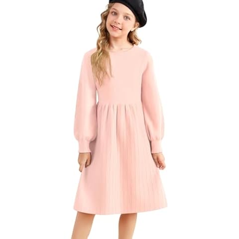 Belovecol Girls Long Sleeve Knit Dress Cover