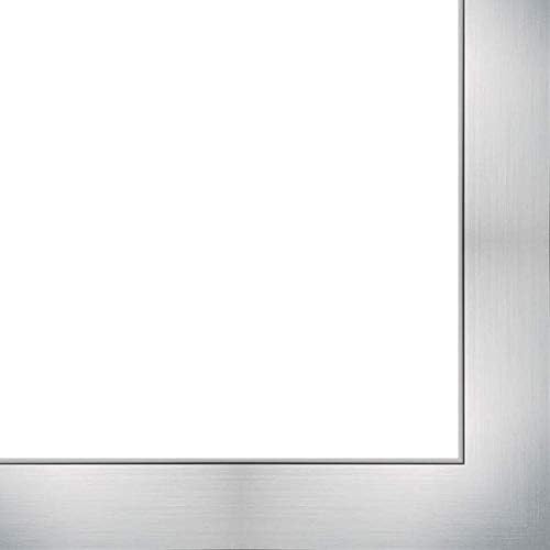 CountryArtHouse Picture Frame Moulding (Wood) 100ft bundle - Contemporary Silver Finish - 1.75" width - 5/8" rabbet depth
