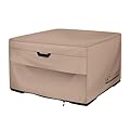 ULTCOVER Patio Fire Pit Table Cover Square 32 inch Outdoor Waterproof Fire Bowl Cover