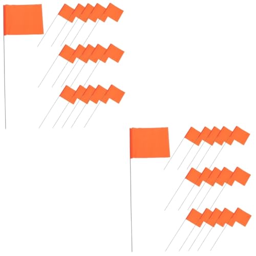 Drapeaux de marquage orange pour éviter les erreurs de limites sur votre terrain