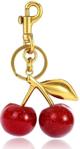 Gebafo Glitter Cherry Keychain Cherry Bag Charm 18