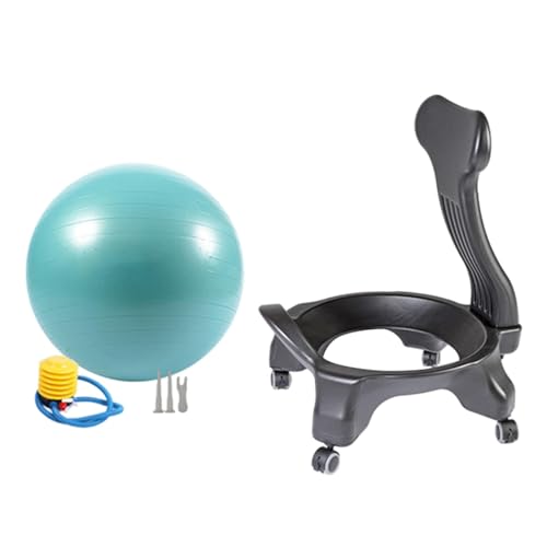 Ball Chair para oficina y casa: asiento ergonómico con ruedas y base de PETG antideslizante 6