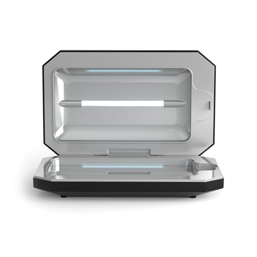 PhoneSoap Basic Cell Phone UV Light Sanitizer Box | Patented and Clinically Proven 360 Degree UV Light Sanitizer | (Black)