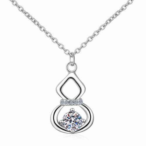 Gourde moissanite collier argent 925 StarGems pour sublimer vos tenues