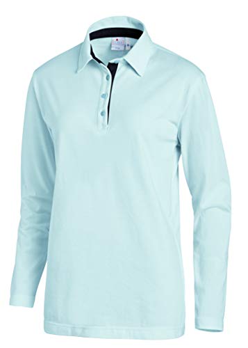 Leiber Unisex-Polo 1/1 Arm, 12/2638, hellblau/marine, M