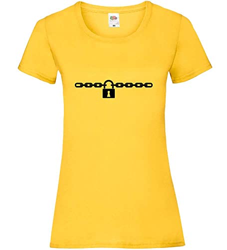 T-shirt coupe femme cadenas avec chaîne pour vos sorties d'été