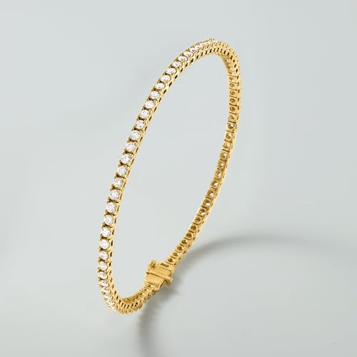 Ross-Simons 3.00 ct. t.w. Lab-Grown Diamond Tennis Bracelet in 18kt Gold Over Sterling4