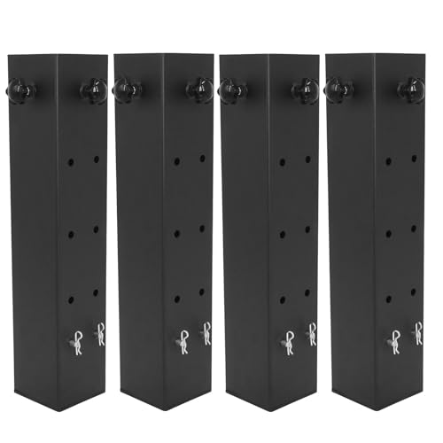 Wadoy Bed Risers Heavy Duty 4 Pack Black Color 3.15" Diameter Steel Material Adjustable Heights for College Dorm Bed Wooden Bed Frame Table,Sofa by Wadoy - Used condition - US$27.34