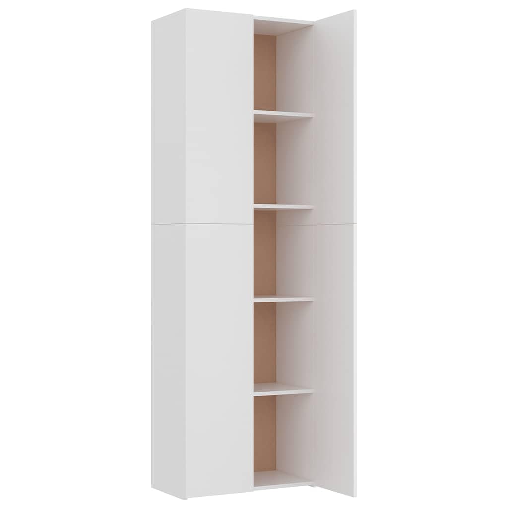 IKAYAA Armadietto in Holz Armadio Porte Battenti Aktenschrank Armadietto per Garage Armadio Ufficio Mobili Ufficio-Bianco-60 x 32 x 190 cm