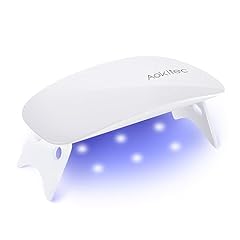 Aokitec Mini lampada per unghie portatile UV a forma di topo, lampada per unghie in gel tascabile con USB per tutti gli smalti gel, asciugatrice con 2 timer