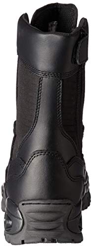 Men’s Tactical Steel Toe Work Boots The Ghost 8” with Zipper - Black Leather Oil & Slip Resistant Boots3