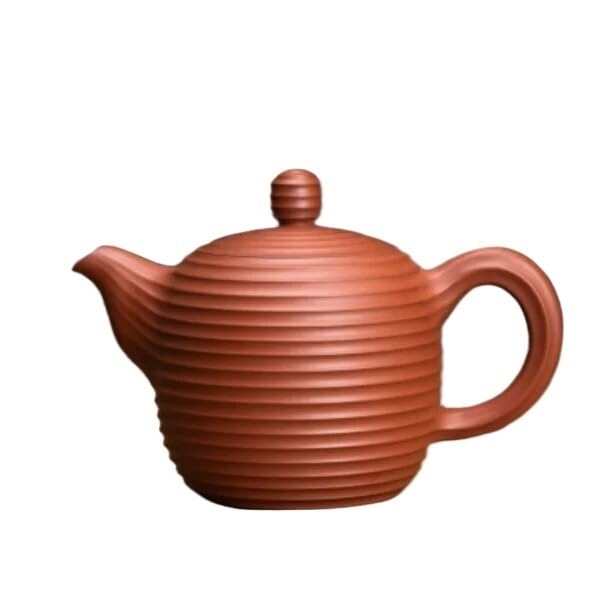 Teiera in ceramica cinese classica a strisce viola, teiera per tè sfuso, teiera per tè retrò, teiera per tè di casa, teiera, set da tè, teiera, forniture per la cerimonia del tè cinese, teiera (teie