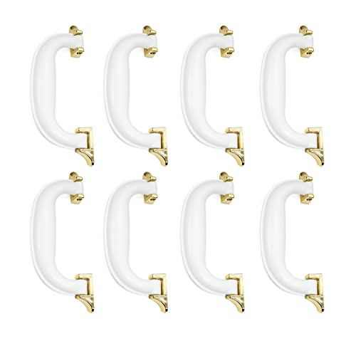 Heyiarbeit Koffergriff, Ersatz-Koffergriff, Kunststoff, Weiß, 8 Stück Cover