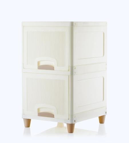 Image of Multi-Purpose Organizer | Modular Storage Box for Clothes, Kitchen, Bedroom & Living Room | Stackable Rack, Space-Saving Wardrobe Cabinet, 33LX38WX27H cm (2-Layer Drawer)
