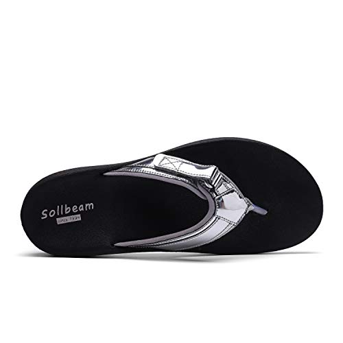 Image of SOLLBEAM Womens Original Orthotic Comfort Thong Style Flip Flops Sandals With Arch Support Heel Cup