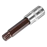 Sourcingmap 1/2" Drive x M14 (14mm) Triple Square Spline Bit Socket, S2 Steel Bits CR-V Sockets 4" Length Use with Ratchet Wrench, Slide Bar, Extension Rod