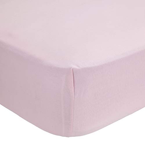 Abstract Fitted Bed Sheet Soft Jersey Comfort Deep Pocket for Three Quarter Mattresses (48" x 75", Pink)