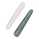 arricraft 2 Stück Kristall-Massagestäbe, Natürlicher Rosenquarz/Grüner Aventurin Zauberstäbe, Kristall-Massagestäbe, Gua Sha-Massagestein Für Das Gesicht, Blick, Ganzkörperentspannung