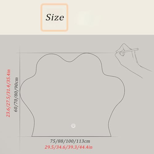 Miroir décoratif suspendu avec LED et fonction de gradation pour dressing - 7