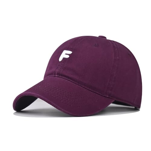 Casquette de baseball classique F brodée en coton vintage réglable pour homme et femme