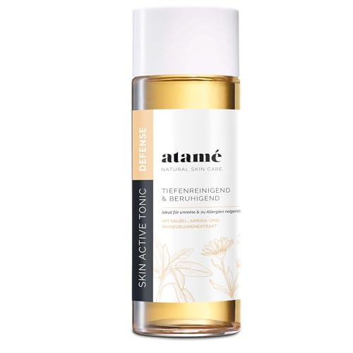 atamé Tonic für unreine Haut – Klärendes Gesichtswasser mit antibakteriellen Kräuterextrakten, entfernt überschüssiges Öl & bekämpft Pickel sanft, reduziert Mitesser & Unreinheiten effektiv, 250 ml atamé Tonic für unreine Haut – Klärendes Gesichtswasser mit antibakteriellen Kräuterextrakten, entfernt überschüssiges Öl & bekämpft Pickel sanft, reduziert Mitesser & Unreinheiten effektiv, 250 ml