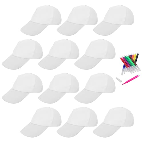 Casquette de baseball blanche enfant pour éviter l'ennui en vacances avec kit peinture