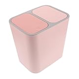 Design moderne : le design élégant et moderne de cette poubelle complète n'importe quel décor, ajoutant une touche d'élégance à votre maison, poubelle de toilettes avec couvercle, poubelle auto-scellante