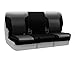 Coverking Custom Fit Front 40/20/40 Seat Cover for Select Chevrolet Silverado 1500/2500/3500 Models - Premium Leatherette 2-Tone (Charcoal Gray with Black Sides)