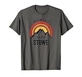 Photo Gallery retro cool stowe vermont mountain sunset novità art maglietta Photo Gallery retro cool stowe vermont mountain sunset novità art maglietta