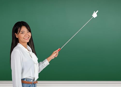 Image of Junior Learning: Point It Out - Telescopic Pointer - Extends to 30 inch, Extendable & Retractable, Classroom & Presentation Tool, Easy Grip Rubber Handle