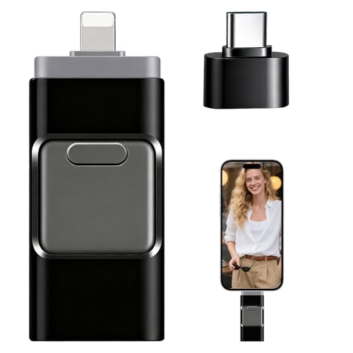 Cle USB pour Iphone Stockage, 2 pièces USB pour Iphone Stockage, Cle US B pour IP Hone, pour Iph One Cl e U SB, pour iOS, pour Android, pour Pad, pour PC, pour STO ckage Photos, Vidéos, Fichiers.