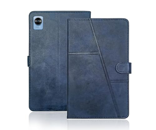 Image of SUPER-ME FLIP Tablet Cover for REALME PAD MINI | 3 Pockets | Dual Protection Material | Strong Magnet | Ultra Durable (Blue)