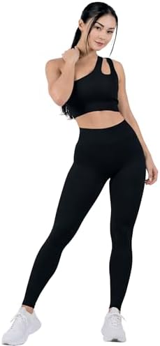 Conjunto Top e Legging Tech Canelados Sem Costura com LYCRA® e Pr...