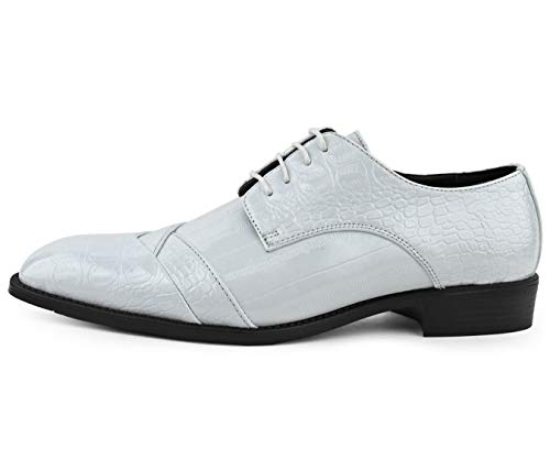 Image of Bolano Bandit Men's Alligator Print Cap-Toe Oxford Dress Shoes