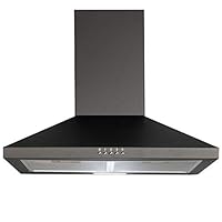 SIA CHL60BL 60cm Pyramid Chimney Cooker Hood Kitchen Extractor Fan In Black [Energy Class B]